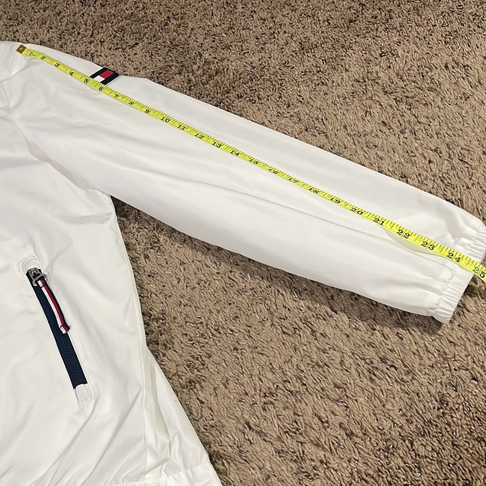 TOMMY HILFIGER Jacket Womens Hoodie Windbreaker Full Zip Size L - Picture 4 of 11